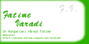fatime varadi business card